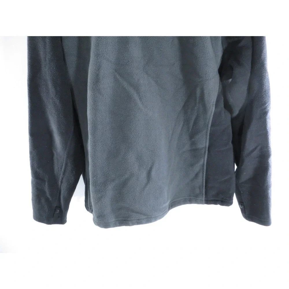 The North Face Mens Full Zip Black Gray Fleece‎ Long Sleeve Jacket Size Large